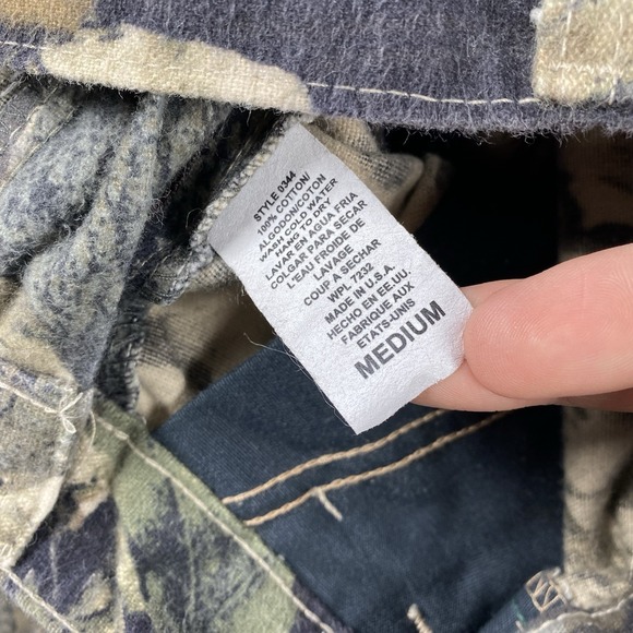 Vintage Mossy Oak Pants Mens Size M Break Up Camo Pleated Chamois Hunting USA - Picture 8 of 14